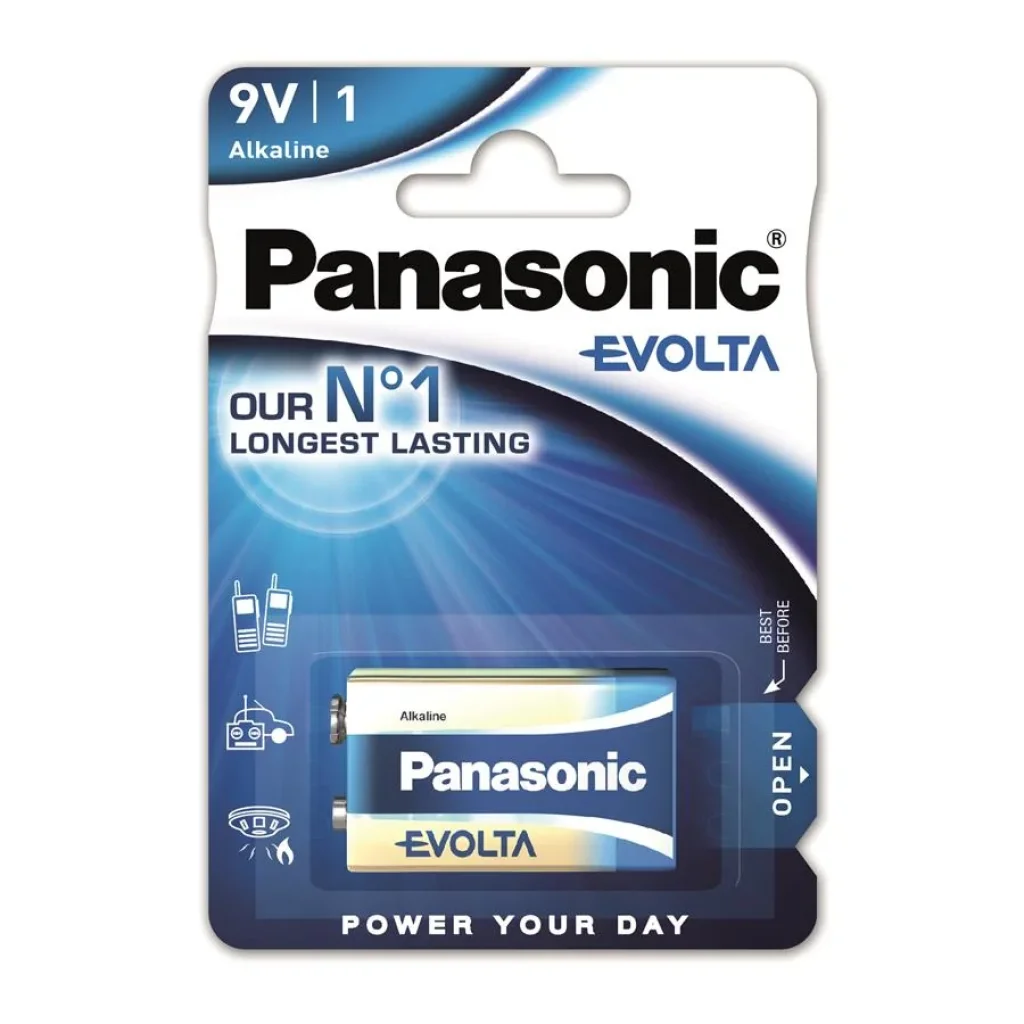 Батарейка Panasonic EVOLTA 6LR61 BLI 1 ALKALINE